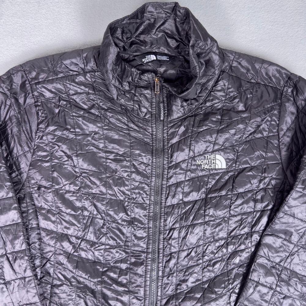 The North Face ThermoBall Eco Puffer Jacket Womens L Black Full Zip Quilted - Picture 3 of 6